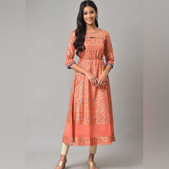 Orange kurti - Picture 12 of 14